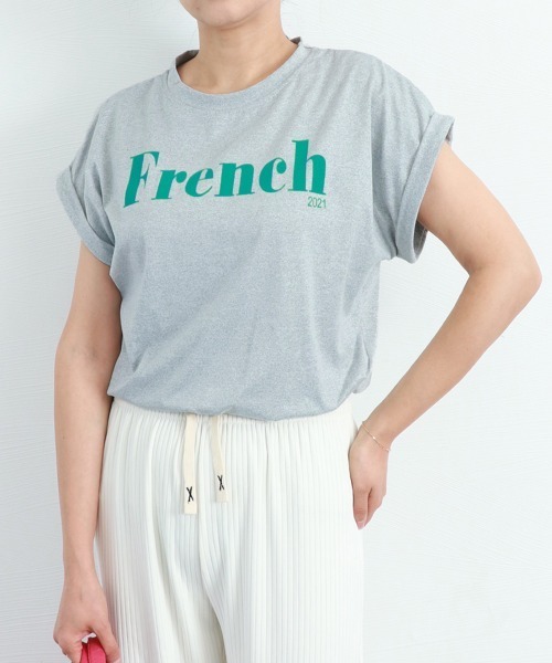 Miniministore(ミニミニストア)の「フレンチスリーブ 英字ロゴTシャツ 韓国(Tシャツ/カットソー・レディース・グレー/イエロー/ライトグリーン/ブラック/ホワイト・FREE)」の21枚目の写真