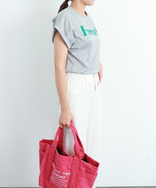 Miniministore(ミニミニストア)の「フレンチスリーブ 英字ロゴTシャツ 韓国(Tシャツ/カットソー・レディース・グレー/イエロー/ライトグリーン/ブラック/ホワイト・FREE)」の12枚目の写真