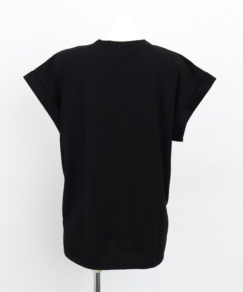 Miniministore(ミニミニストア)の「フレンチスリーブ 英字ロゴTシャツ 韓国(Tシャツ/カットソー・レディース・グレー/イエロー/ライトグリーン/ブラック/ホワイト・FREE)」の6枚目の写真