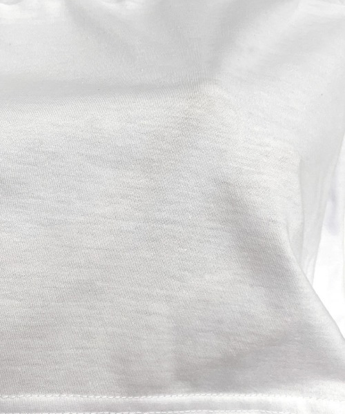 Miniministore(ミニミニストア)の「フレンチスリーブ 英字ロゴTシャツ 韓国(Tシャツ/カットソー・レディース・グレー/イエロー/ライトグリーン/ブラック/ホワイト・FREE)」の8枚目の写真
