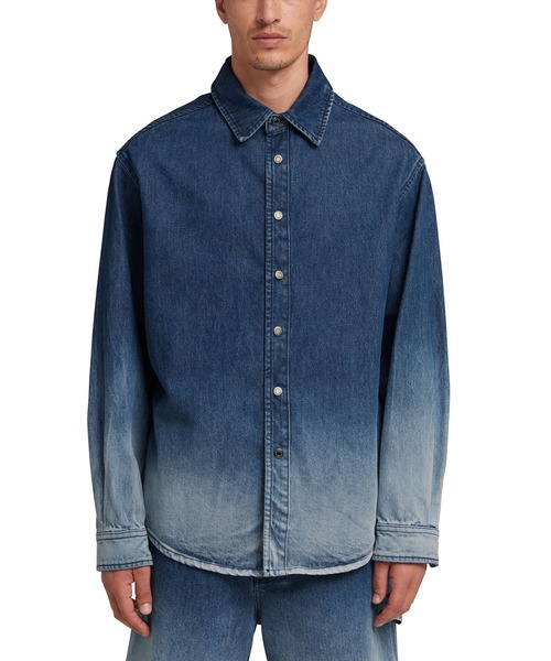 最も優遇 MSGM（エムエスジーエム）の「BLUE デニムシャツ グラデーション ジャケット・アウター