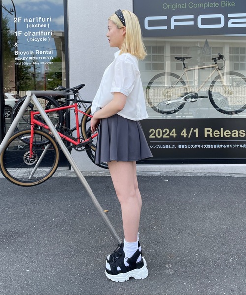 one way(ワンウェイ)の「ネクタイ付き肩あき半袖ショートシャツ(シャツ/ブラウス・レディース・ブラック×ホワイト/ブラック×グレー/チャコールグレー/ホワイト/ブルー系その他・FREE)」の17枚目の写真