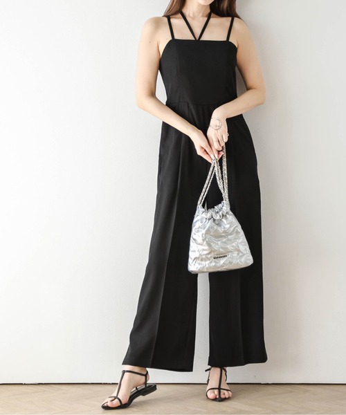 AMELY(エミリー)の「2wayキャミソールサロペット(サロペット/オーバーオール・レディース・グレー/ブラック/ベージュ・L/M)」の1枚目の写真