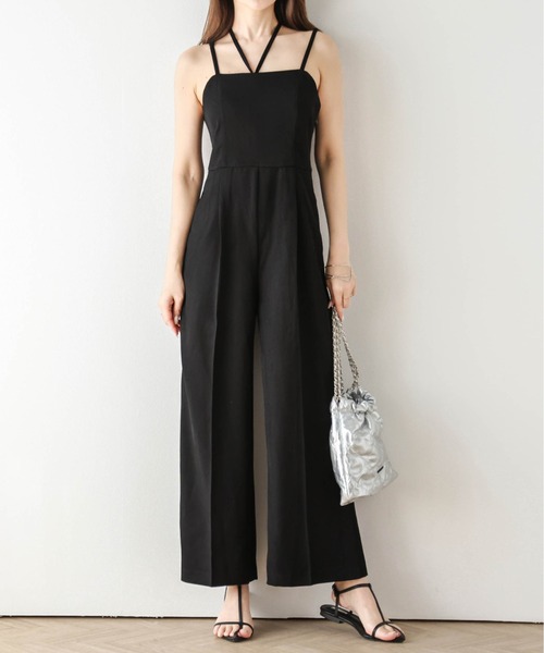AMELY(エミリー)の「2wayキャミソールサロペット(サロペット/オーバーオール・レディース・グレー/ブラック/ベージュ・L/M)」の4枚目の写真