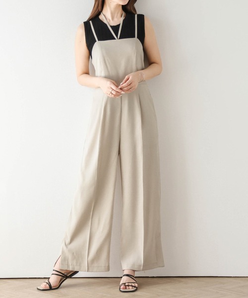 AMELY(エミリー)の「2wayキャミソールサロペット(サロペット/オーバーオール・レディース・グレー/ブラック/ベージュ・L/M)」の12枚目の写真