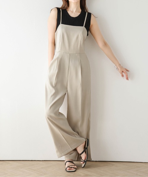 AMELY(エミリー)の「2wayキャミソールサロペット(サロペット/オーバーオール・レディース・グレー/ブラック/ベージュ・L/M)」の15枚目の写真