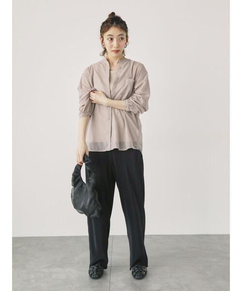 Lugnoncure（ルノンキュール）の「セルフカットプリーツパンツ（その他パンツ・レディース・ブラック/グレー/ブラウン/オフホワイト・F）」の5枚目の写真