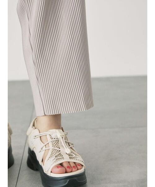 Lugnoncure（ルノンキュール）の「セルフカットプリーツパンツ（その他パンツ・レディース・ブラック/グレー/ブラウン/オフホワイト・F）」の20枚目の写真