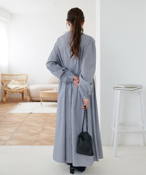 セール】【新色追加!/WEB限定】ウエスト切替マキシワンピ（ワンピース