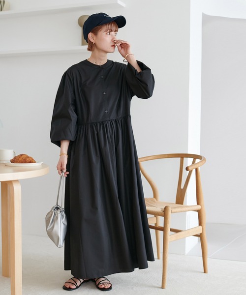 セール】【新色追加!/WEB限定】ウエスト切替マキシワンピ（ワンピース