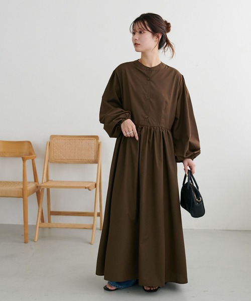 セール】【新色追加!/WEB限定】ウエスト切替マキシワンピ（ワンピース