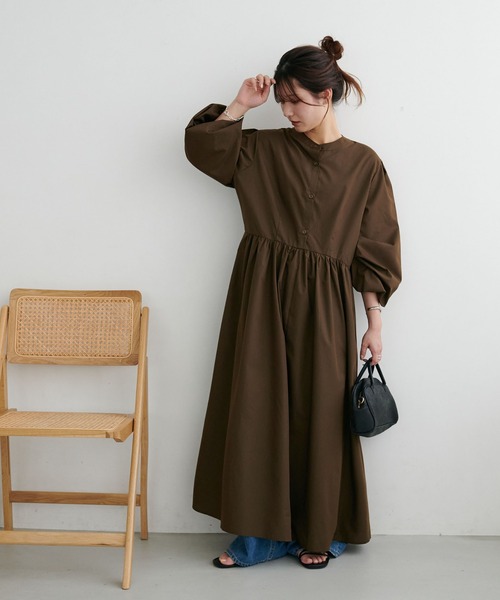 セール】【新色追加!/WEB限定】ウエスト切替マキシワンピ（ワンピース