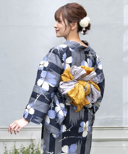Honeys(ハニーズ)の「浴衣(浴衣・レディース・ネイビー系1/ネイビー系/ベージュ・F)」の17枚目の写真