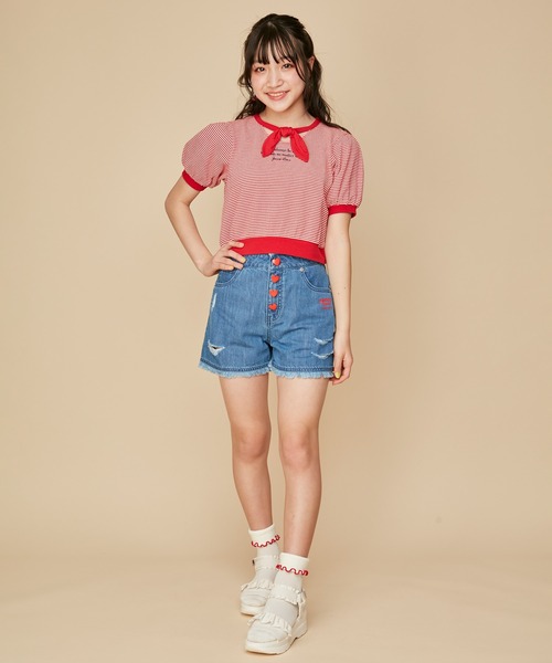 BEP HEART DENIM ショーツ MOUSSY BEP HEART DENIM ショーツ デニム
