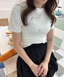 ipugo/イプゴ パールリボン ミニ丈T 秋物 秋服 2026年秋冬