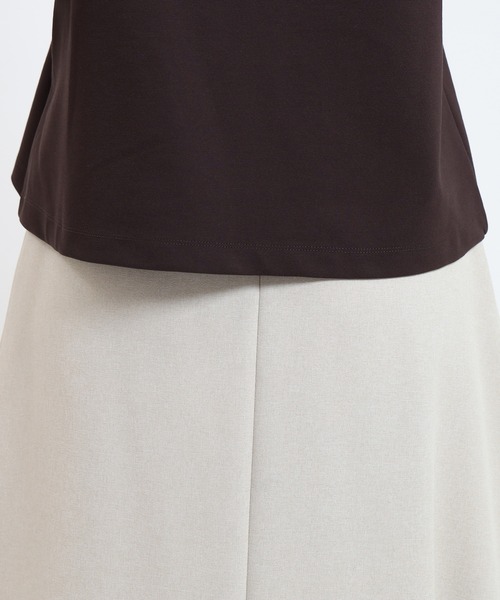 TRUDEA（トルディア）の「異素材スリーブシルケットポンチプルオーバー（Tシャツ/カットソー・レディース・ホワイト/ブラック/ブラウン・MEDIUM）」の11枚目の写真