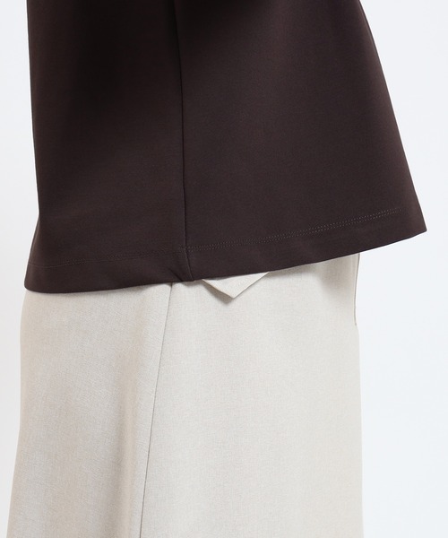 TRUDEA（トルディア）の「異素材スリーブシルケットポンチプルオーバー（Tシャツ/カットソー・レディース・ホワイト/ブラック/ブラウン・MEDIUM）」の12枚目の写真