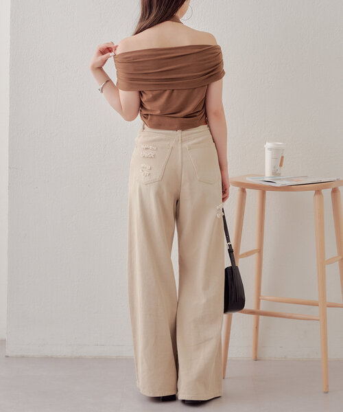 セール】【完売カラー再販開始/新色追加】シアーオフショル