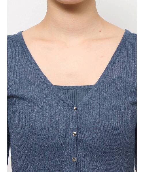 RESEXXY（リゼクシー）の「ニットキャミコンビカーディガン（カーディガン/ボレロ・レディース・レッド/ブラック/ブルー・FREE）」の5枚目の写真