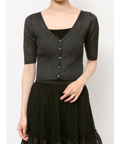 RESEXXY（リゼクシー）の「ニットキャミコンビカーディガン（カーディガン/ボレロ・レディース・レッド/ブラック/ブルー・FREE）」の15枚目の写真