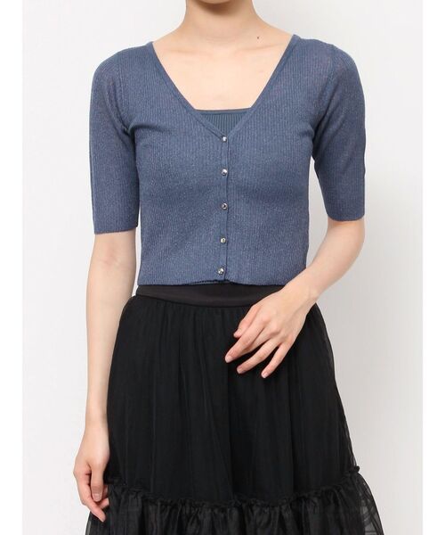 RESEXXY（リゼクシー）の「ニットキャミコンビカーディガン（カーディガン/ボレロ・レディース・レッド/ブラック/ブルー・FREE）」の17枚目の写真