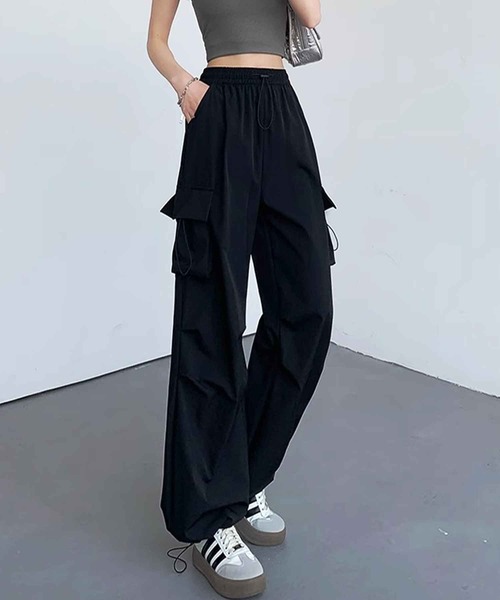 frunco（フランコ）の「パラシュートパンツ（その他パンツ・レディース・ピンク/グレー/ブラック・MEDIUM）」の2枚目の写真