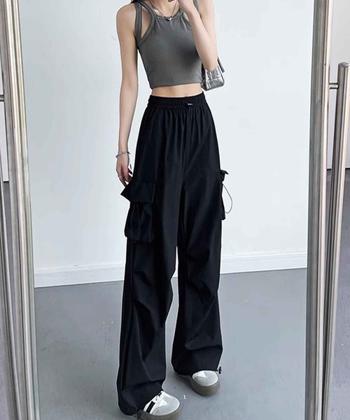 frunco（フランコ）の「パラシュートパンツ（その他パンツ・レディース・ピンク/グレー/ブラック・MEDIUM）」の9枚目の写真