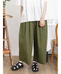 Samansa Mos2 | バイオ加工タックパンツ(その他パンツ)