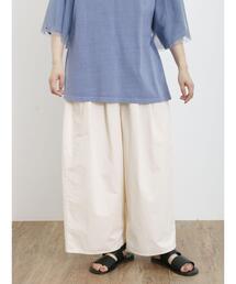 Samansa Mos2 | バイオ加工タックパンツ(その他パンツ)