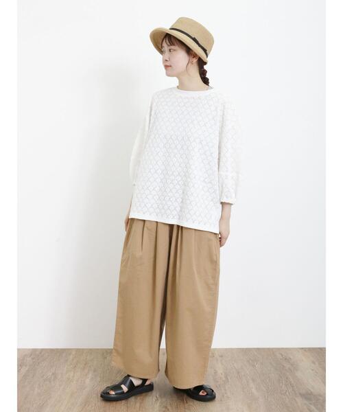 Samansa Mos2（サマンサ モスモス）の「バイオ加工タックパンツ（その他パンツ・レディース・カーキ/キナリ/ブラック/ベージュ・F）」の7枚目の写真