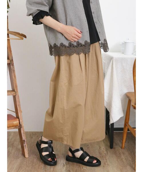 Samansa Mos2（サマンサ モスモス）の「バイオ加工タックパンツ（その他パンツ・レディース・カーキ/キナリ/ブラック/ベージュ・F）」の10枚目の写真