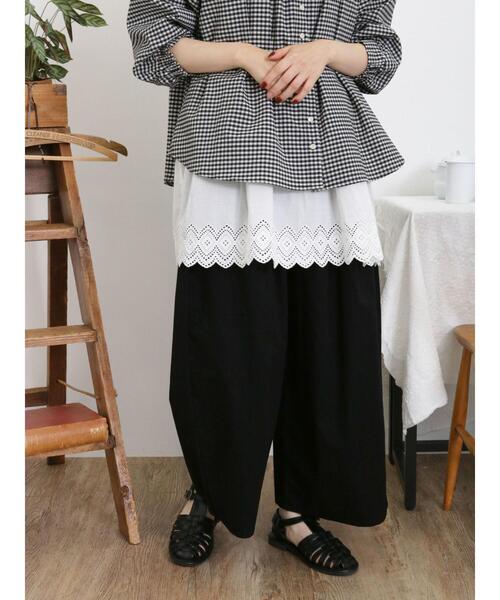 Samansa Mos2（サマンサ モスモス）の「バイオ加工タックパンツ（その他パンツ・レディース・カーキ/キナリ/ブラック/ベージュ・F）」の12枚目の写真