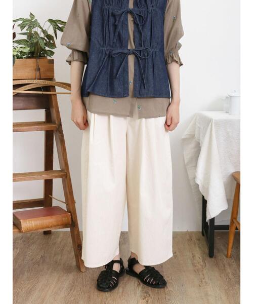 Samansa Mos2（サマンサ モスモス）の「バイオ加工タックパンツ（その他パンツ・レディース・カーキ/キナリ/ブラック/ベージュ・F）」の16枚目の写真