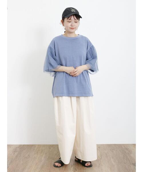 Samansa Mos2（サマンサ モスモス）の「バイオ加工タックパンツ（その他パンツ・レディース・カーキ/キナリ/ブラック/ベージュ・F）」の21枚目の写真