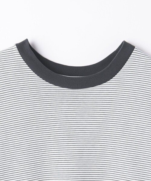 MONKEY TIME（モンキータイム）の「＜VATANLOOP × monkey time＞ オーガニック ボーダー ロングスリーブ Tシャツ（Tシャツ/カットソー・メンズ・ダークグレー/ブラック・S/M/L/XL）」の4枚目の写真