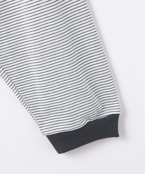 MONKEY TIME（モンキータイム）の「＜VATANLOOP × monkey time＞ オーガニック ボーダー ロングスリーブ Tシャツ（Tシャツ/カットソー・メンズ・ダークグレー/ブラック・S/M/L/XL）」の5枚目の写真