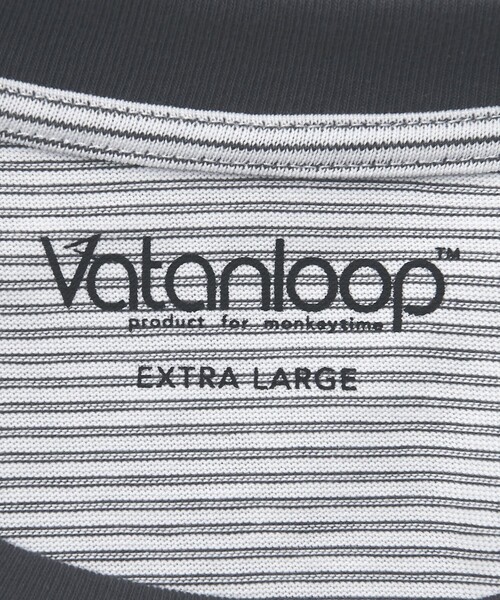 MONKEY TIME（モンキータイム）の「＜VATANLOOP × monkey time＞ オーガニック ボーダー ロングスリーブ Tシャツ（Tシャツ/カットソー・メンズ・ダークグレー/ブラック・S/M/L/XL）」の10枚目の写真
