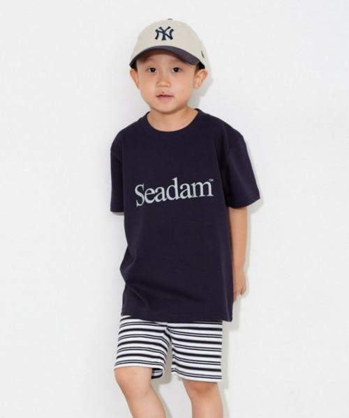 CIAOPANIC TYPY（チャオパニックティピー）の「【KIDS】SEADAMロゴ半袖TEE（Tシャツ/カットソー・キッズ・ネイビー/グリーン/ホワイト/ブラック/グレー・130/110/150）」の5枚目の写真