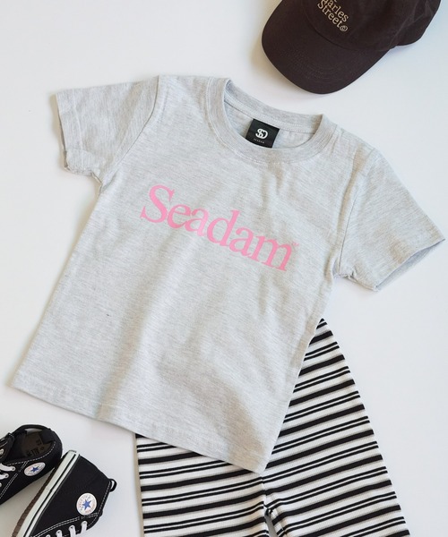 CIAOPANIC TYPY（チャオパニックティピー）の「【KIDS】SEADAMロゴ半袖TEE（Tシャツ/カットソー・キッズ・ネイビー/グリーン/ホワイト/ブラック/グレー・130/110/150）」の3枚目の写真