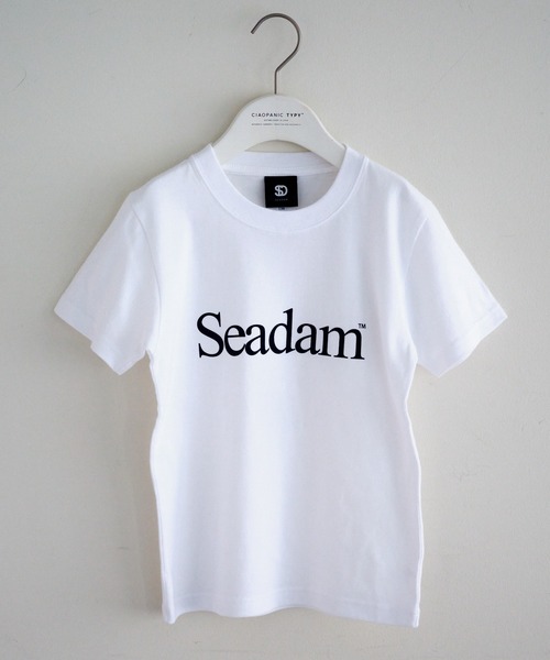 CIAOPANIC TYPY（チャオパニックティピー）の「【KIDS】SEADAMロゴ半袖TEE（Tシャツ/カットソー・キッズ・ネイビー/グリーン/ホワイト/ブラック/グレー・130/110/150）」の6枚目の写真