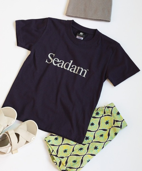 CIAOPANIC TYPY（チャオパニックティピー）の「【KIDS】SEADAMロゴ半袖TEE（Tシャツ/カットソー・キッズ・ネイビー/グリーン/ホワイト/ブラック/グレー・130/110/150）」の16枚目の写真