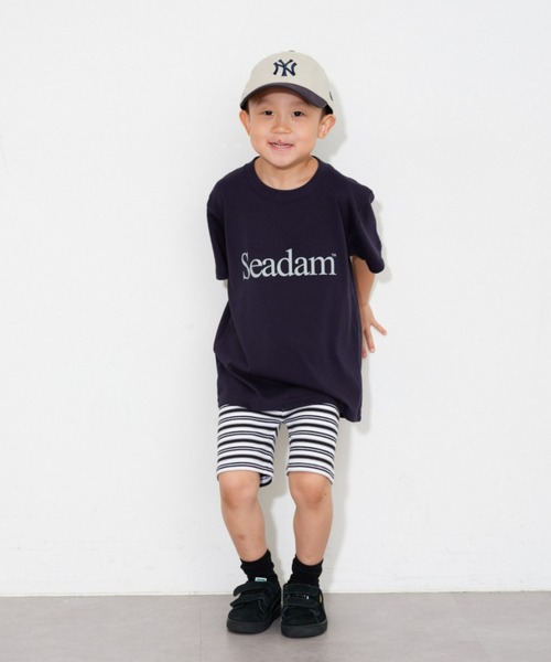 CIAOPANIC TYPY（チャオパニックティピー）の「【KIDS】SEADAMロゴ半袖TEE（Tシャツ/カットソー・キッズ・ネイビー/グリーン/ホワイト/ブラック/グレー・130/110/150）」の22枚目の写真