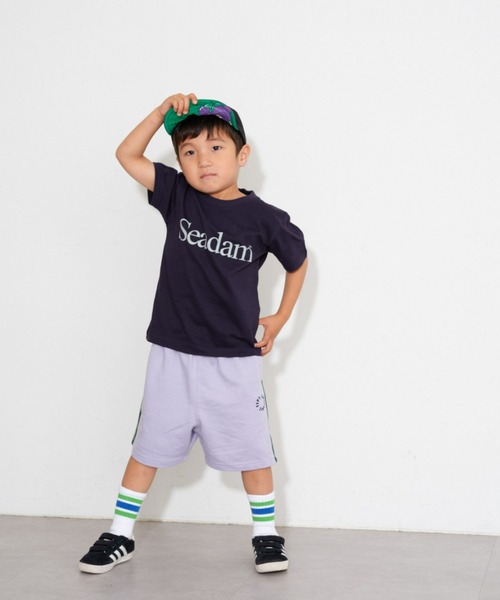CIAOPANIC TYPY（チャオパニックティピー）の「【KIDS】SEADAMロゴ半袖TEE（Tシャツ/カットソー・キッズ・ネイビー/グリーン/ホワイト/ブラック/グレー・130/110/150）」の11枚目の写真