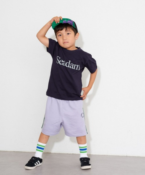 CIAOPANIC TYPY（チャオパニックティピー）の「【KIDS】SEADAMロゴ半袖TEE（Tシャツ/カットソー・キッズ・ネイビー/グリーン/ホワイト/ブラック/グレー・130/110/150）」の9枚目の写真