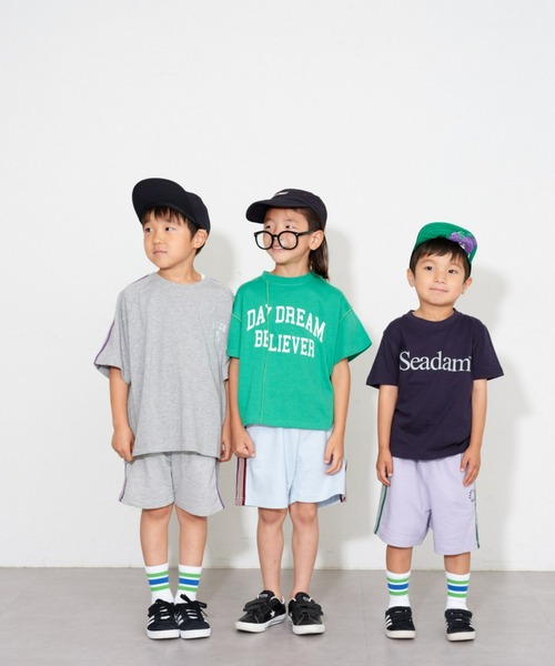 CIAOPANIC TYPY（チャオパニックティピー）の「【KIDS】SEADAMロゴ半袖TEE（Tシャツ/カットソー・キッズ・ネイビー/グリーン/ホワイト/ブラック/グレー・130/110/150）」の14枚目の写真