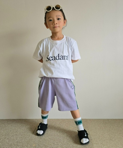 CIAOPANIC TYPY（チャオパニックティピー）の「【KIDS】SEADAMロゴ半袖TEE（Tシャツ/カットソー・キッズ・ネイビー/グリーン/ホワイト/ブラック/グレー・130/110/150）」の12枚目の写真