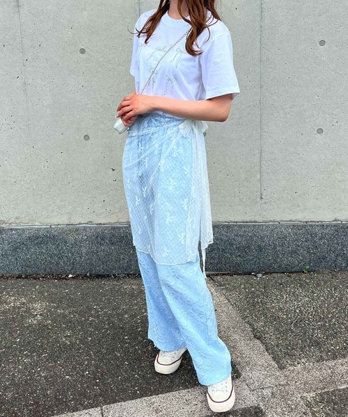 frunco(フランコ)の「リボンビッグTシャツ(Tシャツ/カットソー・レディース・ピンク/グレー/ホワイト/ブラック・FREE)」の20枚目の写真