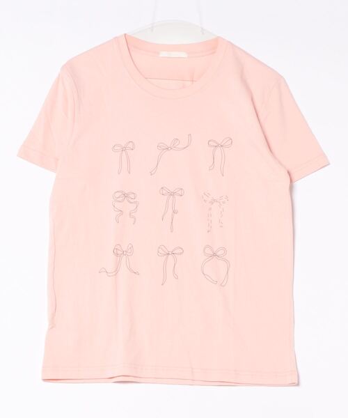 frunco(フランコ)の「リボンビッグTシャツ(Tシャツ/カットソー・レディース・ピンク/グレー/ホワイト/ブラック・FREE)」の6枚目の写真