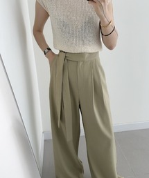 ECLIN（エクラン）の「サイドリボンハイウエストセミワイドパンツ（その他パンツ）」