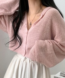 完売品】BLANC モヘア ピンク カーディガン F